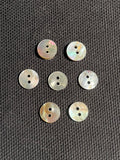 Buttons Mother of Pearl Set 7 or 12 - Abalone
