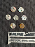 Buttons Mother of Pearl Set 7 or 12 - Abalone
