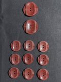 Buttons Plastic Set of 2 or 9 - Brown