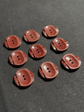 Buttons Plastic Set of 2 or 9 - Brown
