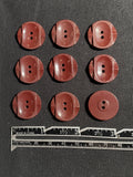 Buttons Plastic Set of 2 or 9 - Brown