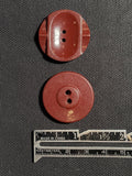 Buttons Plastic Set of 2 or 9 - Brown