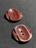 Buttons Plastic Set of 2 or 9 - Brown