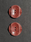 Buttons Plastic Set of 2 or 9 - Brown