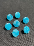 Buttons Plastic Set of 7 Vintage - Mottled Turquoise