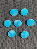 Buttons Plastic Set of 7 Vintage - Mottled Turquoise