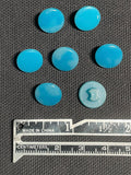Buttons Plastic Set of 7 Vintage - Mottled Turquoise