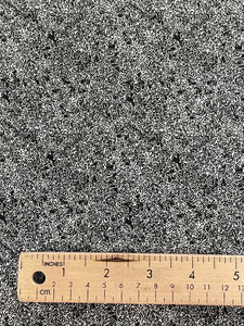 Quilting Cotton - Black and White Flowers
