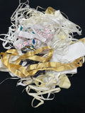Ribbon Remnant Bundle - Whites, Off Whites and Metallics 1/2 POUND