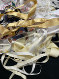 Ribbon Remnant Bundle - Whites, Off Whites and Metallics 1/2 POUND