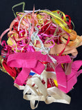 Ribbon Remnant Bundle - Pinks, Reds, Oranges and Yellows 1/2 POUND