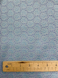 2 3/8 YD Cotton/Rayon Floral Brocade Vintage - Pink/Lavender or Blue/Blue
