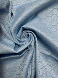 2 3/8 YD Cotton/Rayon Floral Brocade Vintage - Pink/Lavender or Blue/Blue