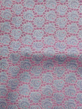2 3/8 YD Cotton/Rayon Floral Brocade Vintage - Pink/Lavender or Blue/Blue