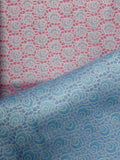 2 3/8 YD Cotton/Rayon Floral Brocade Vintage - Pink/Lavender or Blue/Blue