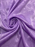 2 1/8 YD Polyester Floral Jacquard Vintage - Light Purple