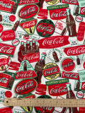 Cotton Flannel - Vintage Coca-Cola Graphics