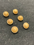 Button Plastic Set of 6 Vintage - Beige