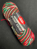 Acrylic Yarn - Variegated Green, Red, and White