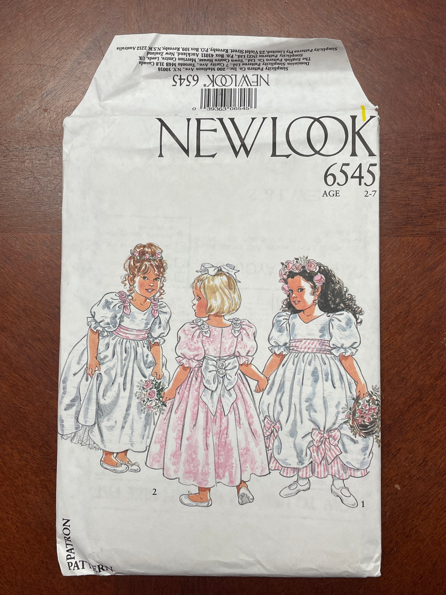 2000's New Look 6545 Pattern - Child's Dress FACTORY FOLDED
