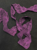 Nylon Flat Floral Stretch Lace Trim By-the-Yard - Deep Purple
