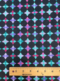Quilting Cotton Vintage - Black with Multicolored "Prisms"