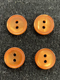 Button Plastic Set of 4 Vintage - Pearlescent Copper
