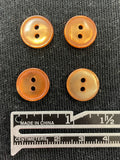 Button Plastic Set of 4 Vintage - Pearlescent Copper