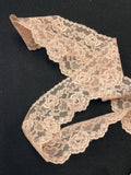 2 3/4 YD Nylon Flat Lace Trim Vintage - Taupe