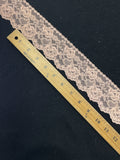 2 3/4 YD Nylon Flat Lace Trim Vintage - Taupe