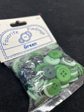 Button Bundle Plastic - Various Greens