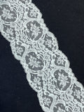 Poly/Rayon Flat Floral Lace Trim By-the-Yard - Light Aqua