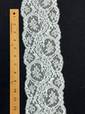 Poly/Rayon Flat Floral Lace Trim By-the-Yard - Light Aqua