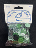 Button Bundle Plastic - Various Greens