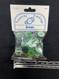 Button Bundle Plastic - Various Greens