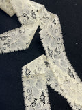 4 YD Nylon Flat Lace Trim Vintage - Cream