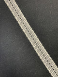 Nylon Flat Beading (Insertion) Lace Trim By-the-Yard Vintage - Cream with Small Dots