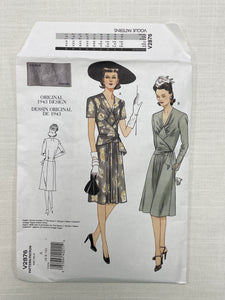 1953 Reproduction Vogue 2876 Pattern - Dress FACTORY FOLDED