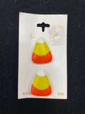 Buttons Plastic Set of 2 - Candy Corn