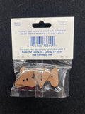 Button Wood Set of 6 - Hearts