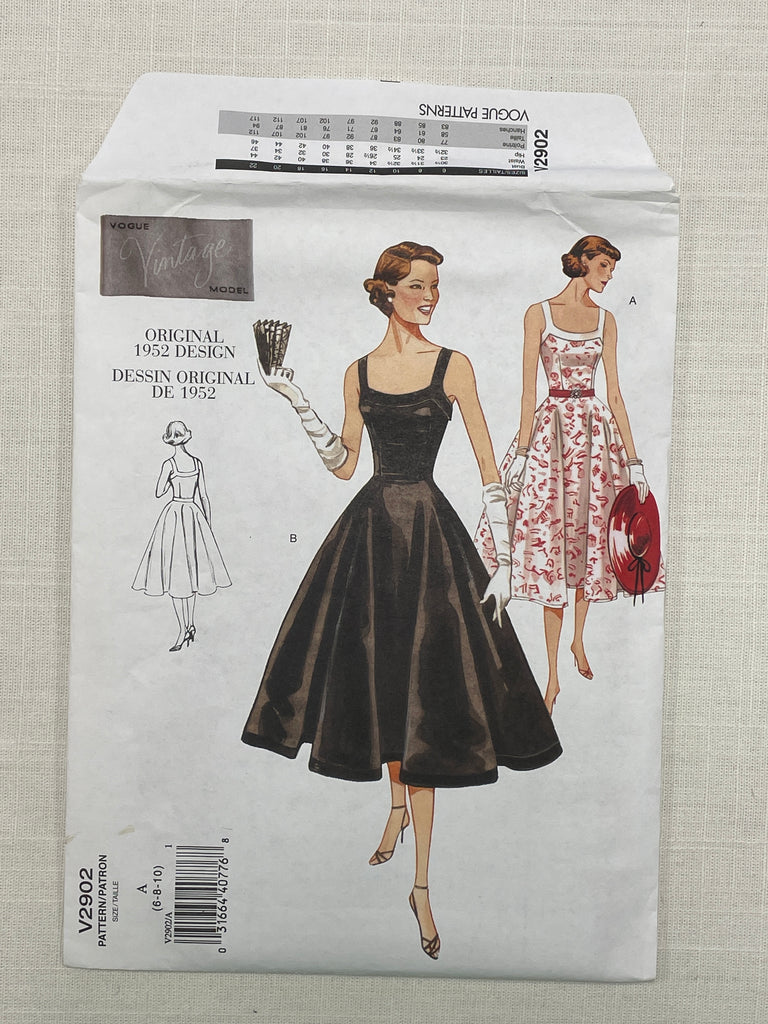 1952 Reproduction Vogue 2902 Pattern - Dress FACTORY FOLDED