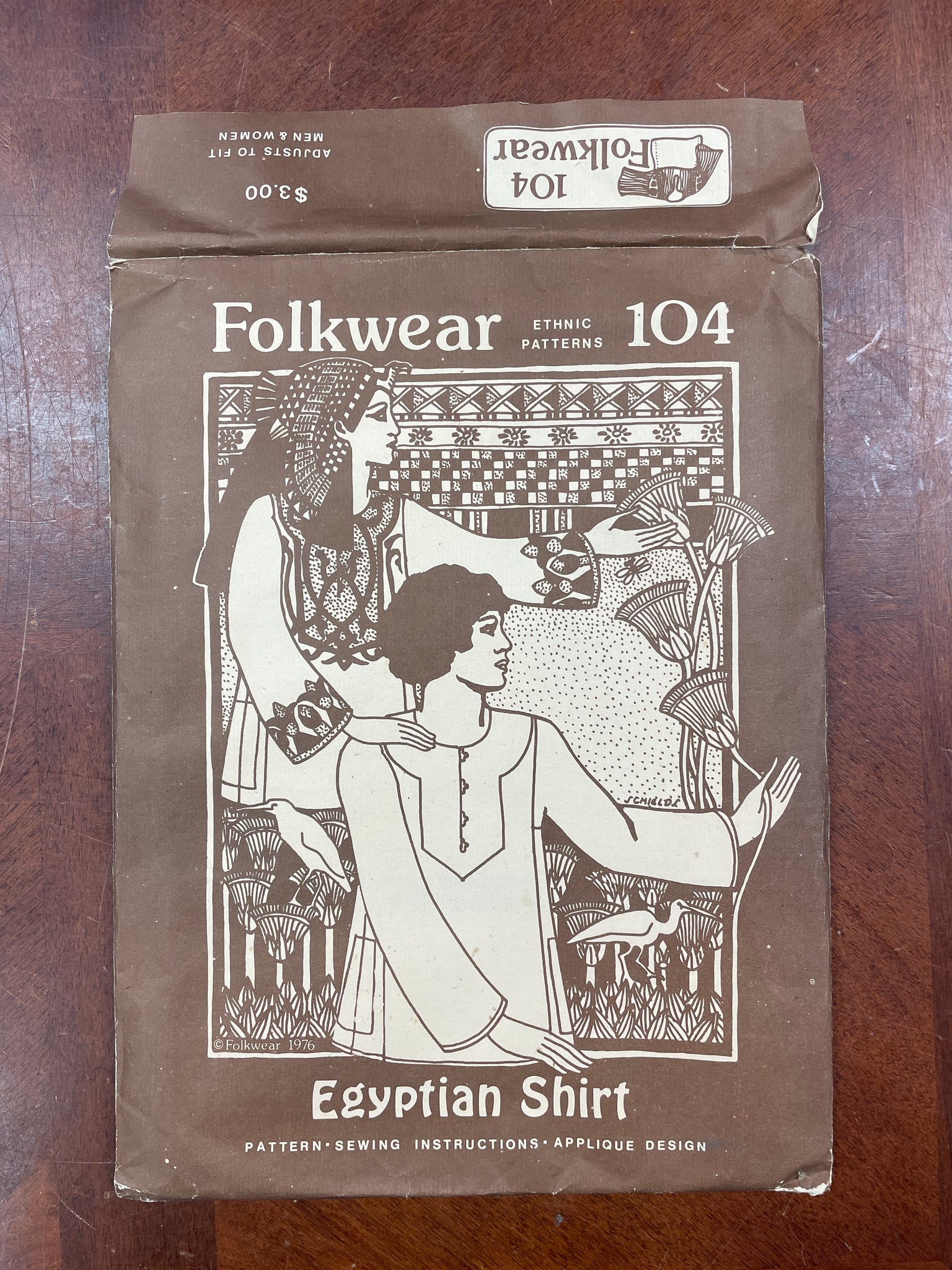 1976 Folkwear 104 Sewing Pattern - "Egyptian Shirt"