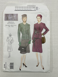 SALE 1946 Reproduction Vogue 2858 Pattern - Skirt and Jacket FACTORY FOLDED
