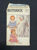 1980's Butterick 6718 Sewing Pattern - Babies' Christening Gown, Panties, Bonnet, Pillow and Blanket FACTORY FOLDED