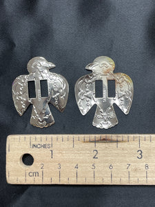 Conchos Metal Set of 2 - Silver Birds