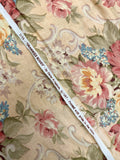 1997 3 1/4 YD Quilting Cotton Vintage - Floral Bouquets on Peach