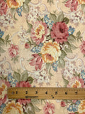 1997 3 1/4 YD Quilting Cotton Vintage - Floral Bouquets on Peach