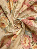 1997 3 1/4 YD Quilting Cotton Vintage - Floral Bouquets on Peach