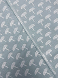 3 1/2 YD Quilting Cotton - Muted Light Blue with White
