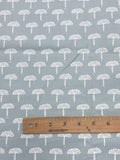 3 1/2 YD Quilting Cotton - Muted Light Blue with White
